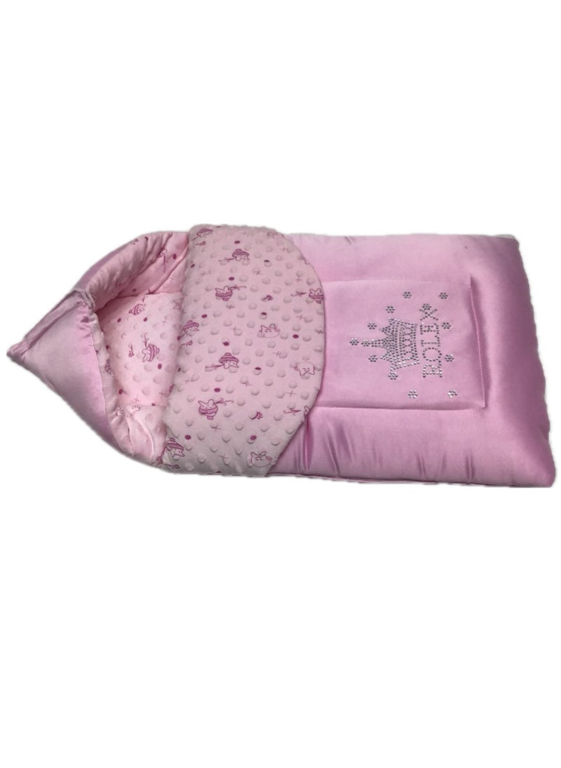 Sweet baby Glamour Satin Baby Sleeping Bag with Embedded Stones comforter bag for sleeping solution  - Image 1