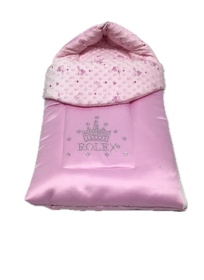 Sweet baby Glamour Satin Baby Sleeping Bag with Embedded Stones comforter bag for sleeping solution  - Image 3