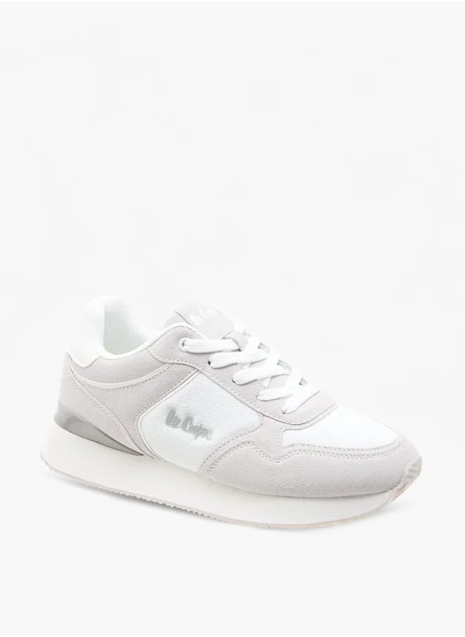 لي كوبر Women's Mesh Sneakers with Lace-Up Closure