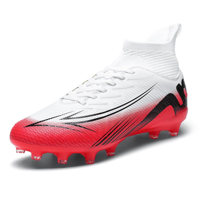 Up run Soccer Cleats for Mens Womens High Tops Lace Up Unisex Football Shoes Indoor Turf Soccer Shoes AG FG TF for Beginners to Advanced Players - Image 1