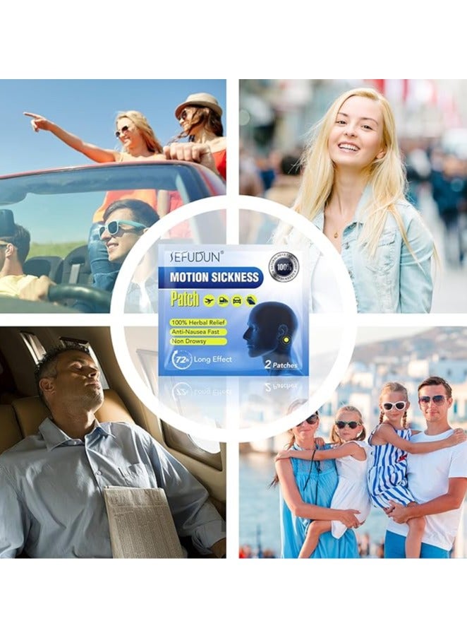 Sefudun Motion Sickness Patches for Cruise Car Trains and Airplane 40 Patches Effective for Anti Nausea Patch Sea Motion Sickness Patch for Kids and Adult Nausea Relief Behind Ear Patch for Motion Sickne - Image 5