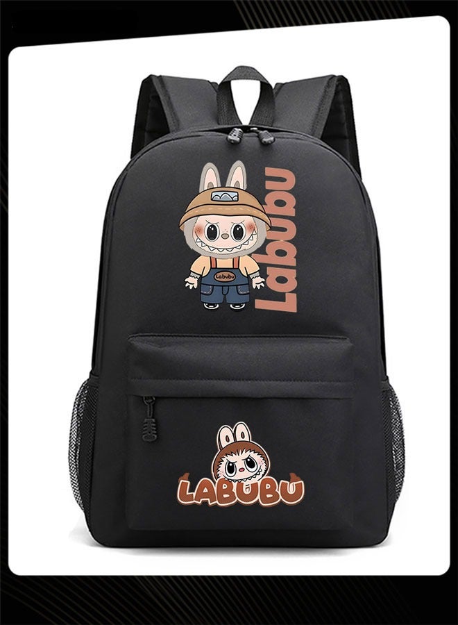 New Style 3-piece Labubu Cartoon Lovely School Bag Set Large Capacity Wear-resistant Student Backpack for Primary Middle High School Students - Image 2