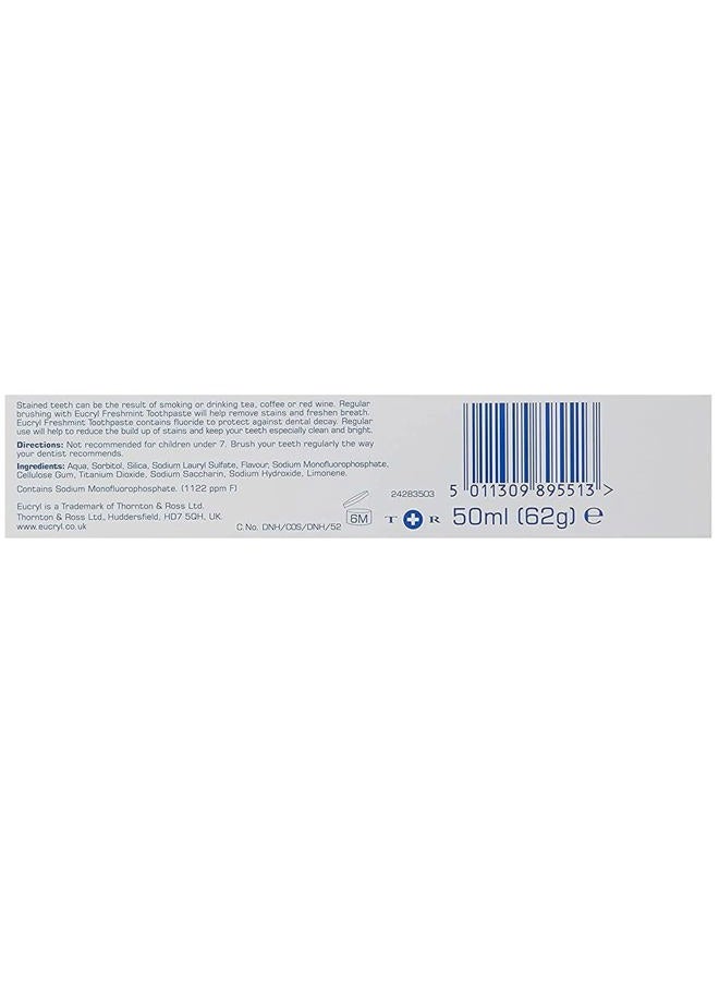 EUCRYL SMOKERS TOOTHPASTE FRESHMINT 50ML POWERFUL STAIN REMOVAL by Eucryl - Image 2
