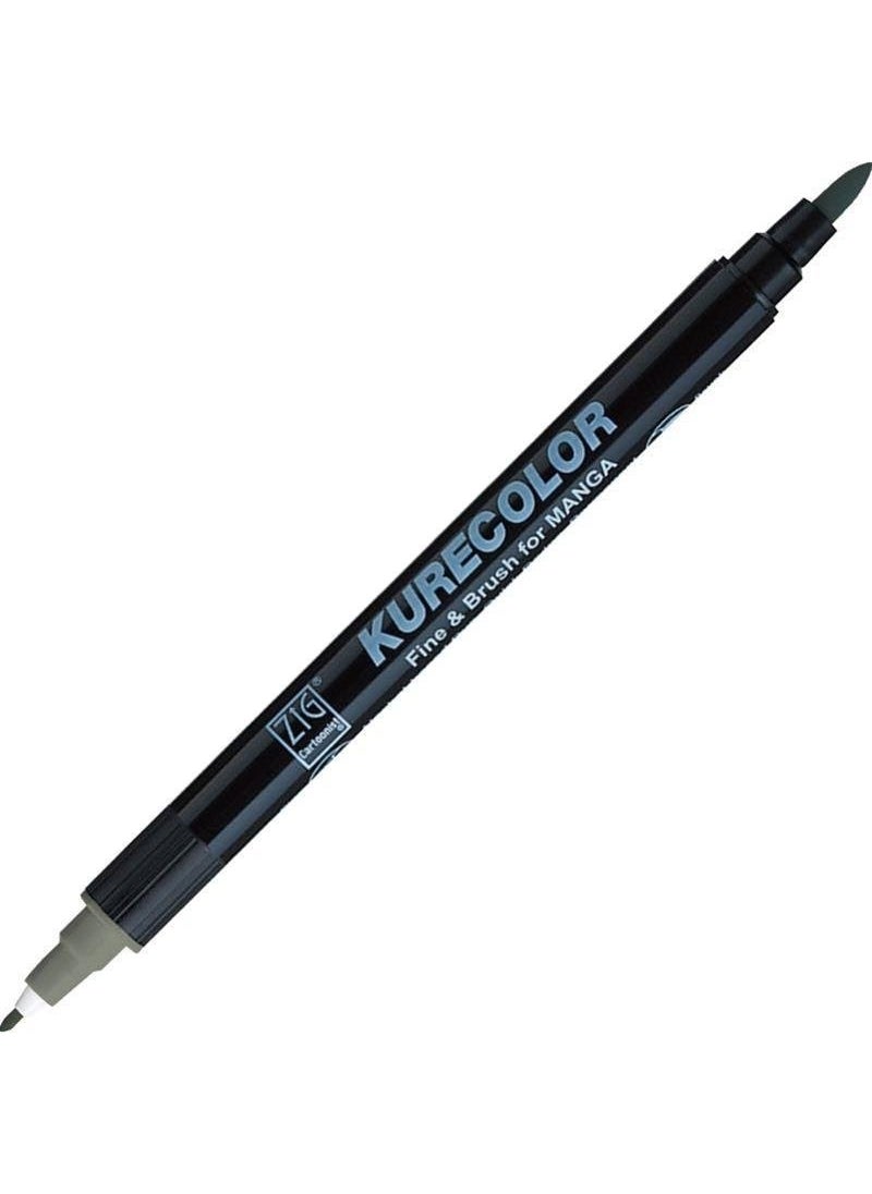 Zig Kurecolor Fine&brush For Manga Double Sided Pencil N:847 Slate Gray 