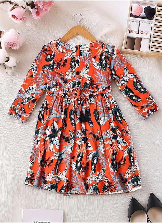 بيلا مودا Bella Moda All-Over Print Cotton Dress with Lining