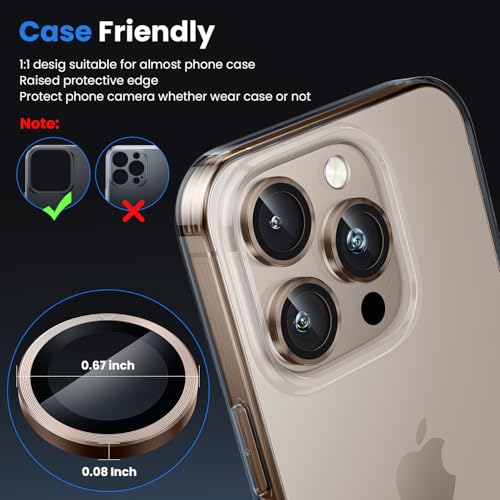 WSKEN for iPhone 16 Pro/iPhone 16 Pro Max Camera Lens Protector - [Original Shooting Model] Shatterproof Ultra HD Tempered Metal Glass Camera Screen Protector Cover Film Accessories - Image 5