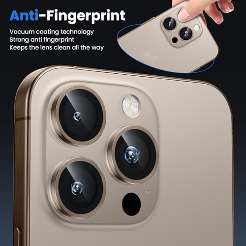 WSKEN for iPhone 16 Pro/iPhone 16 Pro Max Camera Lens Protector - [Original Shooting Model] Shatterproof Ultra HD Tempered Metal Glass Camera Screen Protector Cover Film Accessories - Image 4