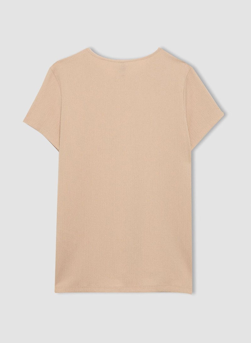 DeFacto Woman Relax Fit Short Sleeve T-Shirt  - Image 2