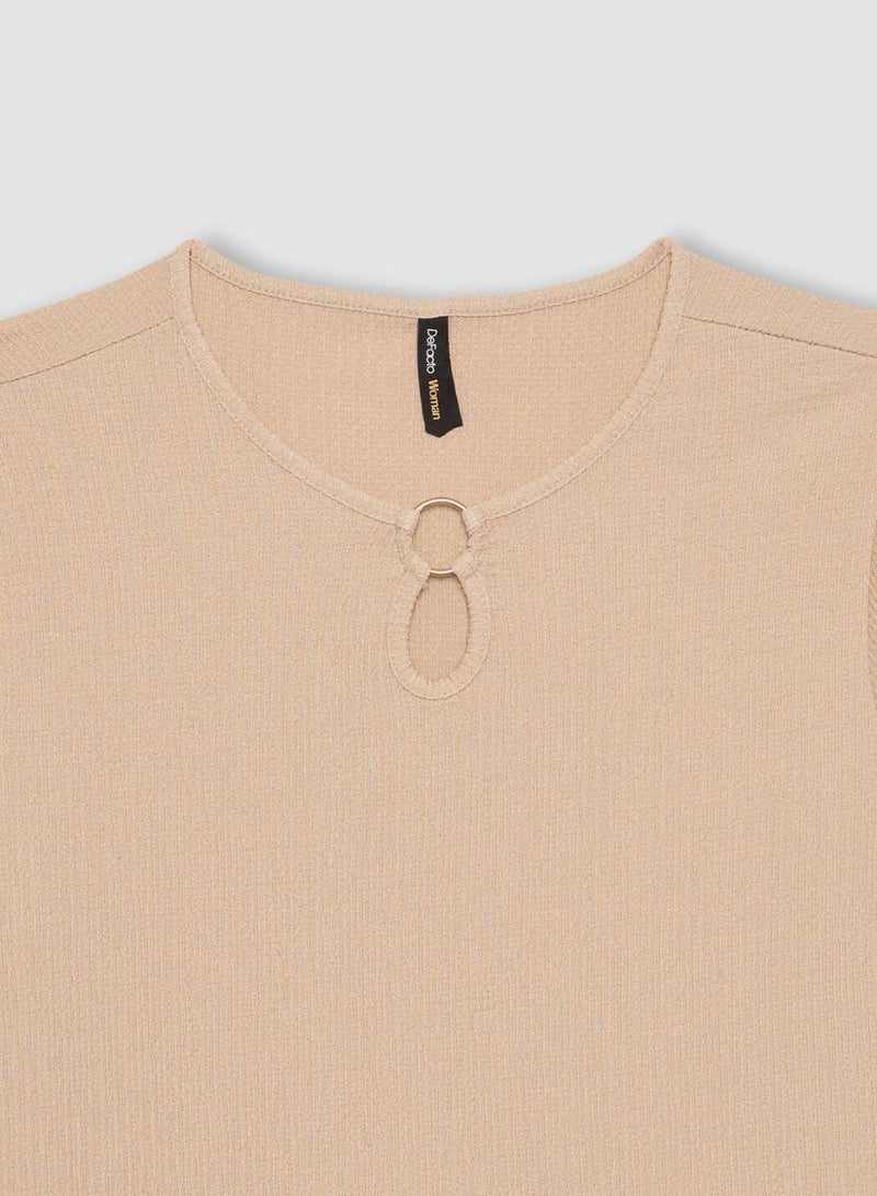DeFacto Woman Relax Fit Short Sleeve T-Shirt  - Image 3
