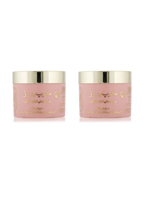 2 PIECES Rose Cream helps clear the skin 2 X 25 g