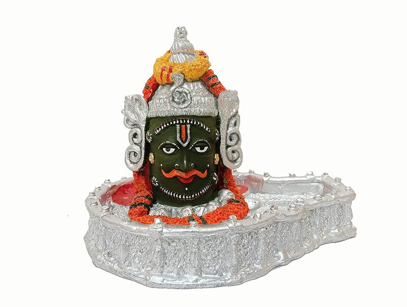 A & S VENTURES A&S Ventures Ujjain Mahakaleshwar Jyotirlinga Lord Shiva Idol Mahakal Bholenath Statue Shivji Murti Baba Mahakalshwar Shiv Ji Mahadev Ji Statue - 12 cm (Polyresin, Silver) - Image 1