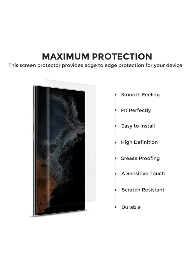 O Ozone Pack Of 2 Front Only Screen Protector for Huawei P50 Pocket Flexible TPU Film Full Coverage Screen Guard Crystal HD  - Image 5