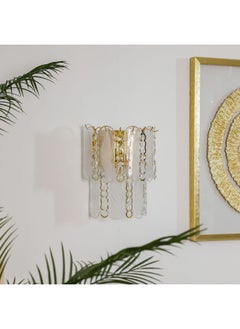 DANUBE HOME Danube Home Madrid Crystal Wall Sconce For Living Room, Bedroom| Indoor Wall Light With 3 - E14 Socket (Bulb Not Included)| Iron Frame, Gold - L36xW20xH36cm (1 Year Warranty)  - Image 3