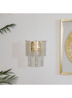 DANUBE HOME Danube Home Madrid Crystal Wall Sconce For Living Room, Bedroom| Indoor Wall Light With 3 - E14 Socket (Bulb Not Included)| Iron Frame, Gold - L36xW20xH36cm (1 Year Warranty)  - Image 5