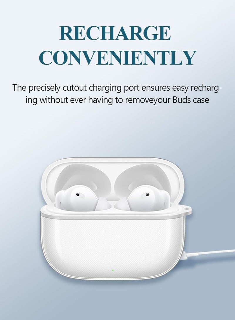 Case for Realme Buds T310 Wireless Headphones Protection Cover Full-Body with Keychain&Cleaning tools-Clear - Image 2