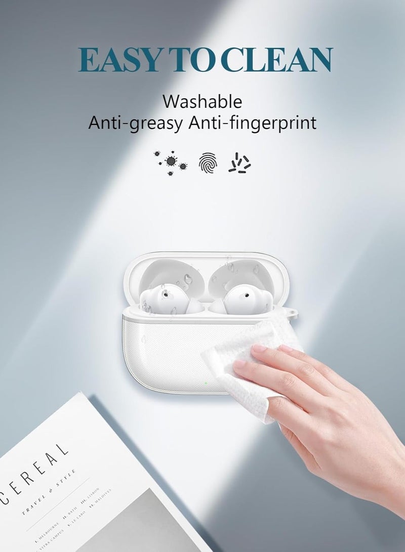 Case for Realme Buds T310 Wireless Headphones Protection Cover Full-Body with Keychain&Cleaning tools-Clear - Image 5