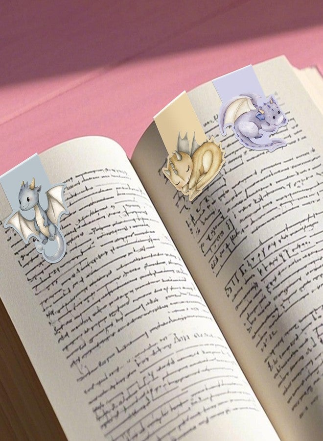فواصل كتب مغناطيسية بتصميم تنين لطيف: 8 قطع من فواصل الكتب الفريدة على شكل تنين صغير للأطفال، مشابك مغناطيسية رائعة على شكل حيوانات، هدايا لمحبي القراءة من الأولاد والبنات، لوازم مدرسية - Image 4