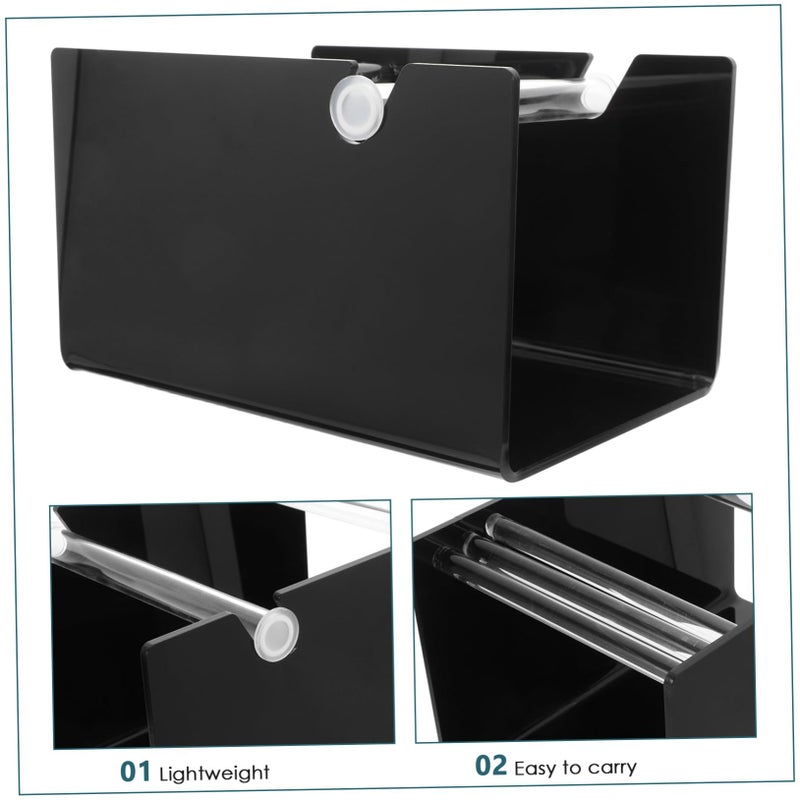 حامل موزع ملصقات شريط أكريليك أسود قابل للتعديل لتنظيم وتغليف فعال - Image 4