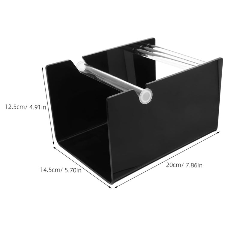 حامل موزع ملصقات شريط أكريليك أسود قابل للتعديل لتنظيم وتغليف فعال - Image 3