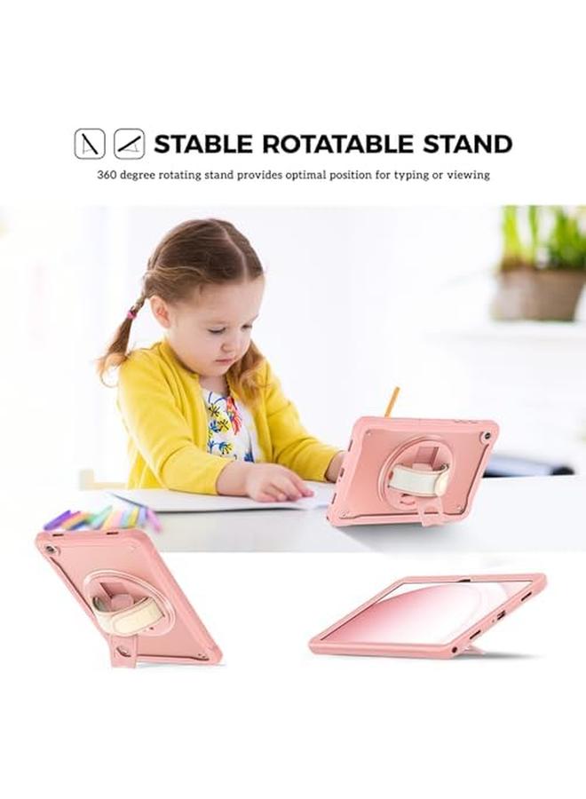 Procases Compatible For Galaxy Tab A9 Plus 11 Inch 2023 Case Heavy Duty Shockproof Rugged Case 360 Degree Rotatable Kickstand Protective Cover For 11" Galaxy Tab A9+ Tablet Sm X210 X216 X218 Pink - Image 3