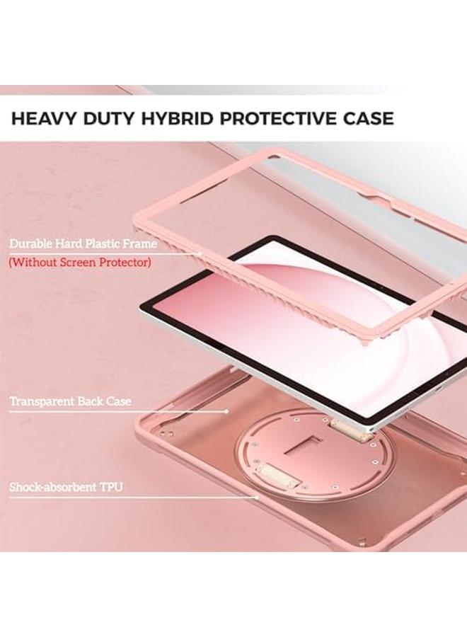 Procases Compatible For Galaxy Tab A9 Plus 11 Inch 2023 Case Heavy Duty Shockproof Rugged Case 360 Degree Rotatable Kickstand Protective Cover For 11" Galaxy Tab A9+ Tablet Sm X210 X216 X218 Pink - Image 2