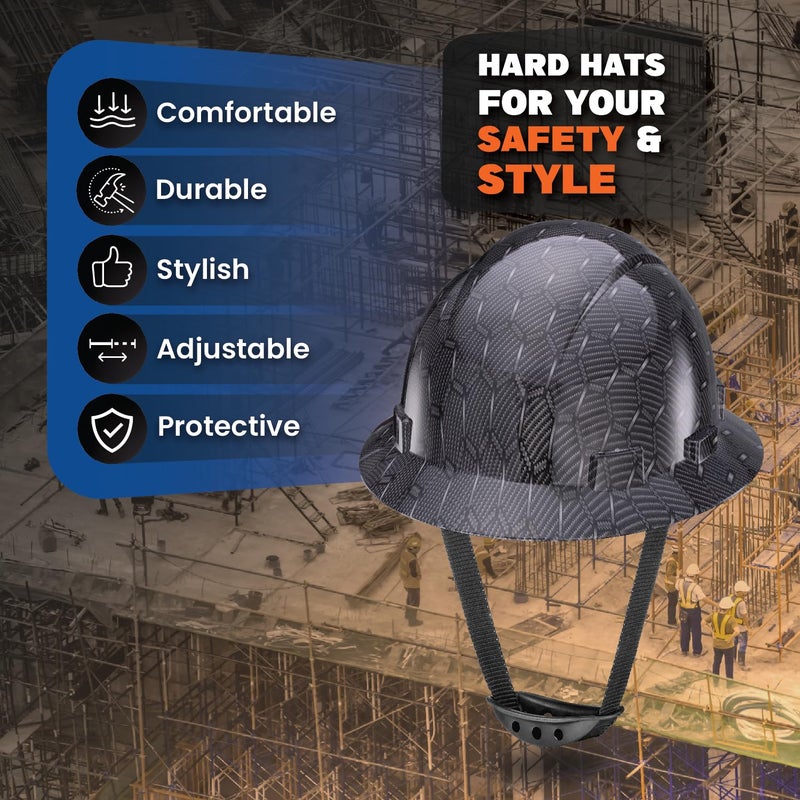 Acerpal Full Brim Vented Psychedelic Art Design Gloss Finish OSHA Hard Hat with 6 Point Suspension - Image 2