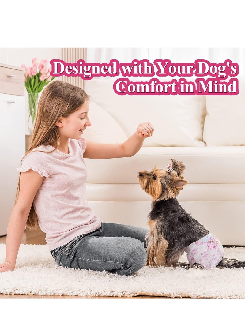 vsell24 10pcs  Female Dog Disposable Nappies (Extra Small) - Super Absorbent with 360° Leakage Protection, Ideal for Marking and Indoor Accidents - Image 2