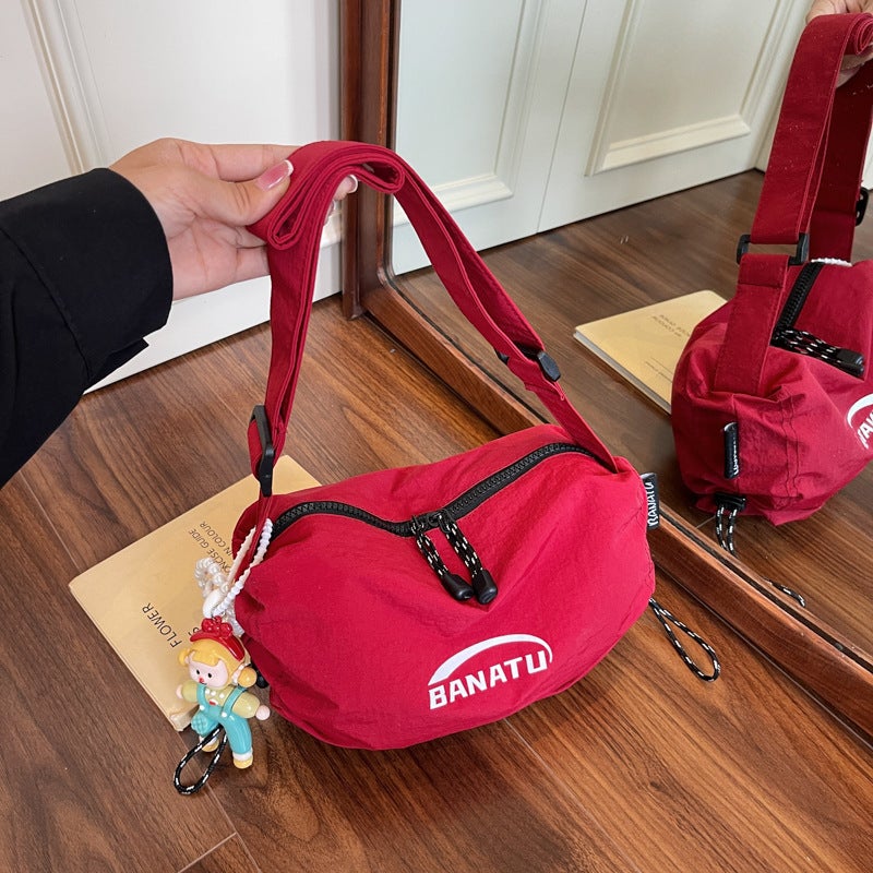 Women's Casual Dumpling Bag, Large Capacity, Commuter, Japanese Style, Lightweight, Sporty Crossbody Bag - Image 2