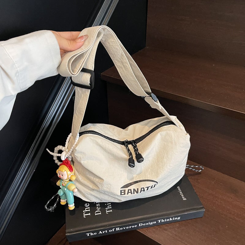 Women's Casual Dumpling Bag, Large Capacity, Commuter, Japanese Style, Lightweight, Sporty Crossbody Bag - Image 1