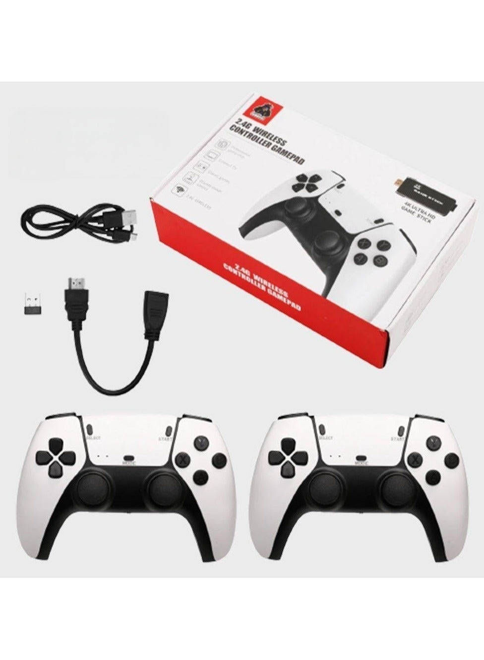 ZAMZIN Retro Game Console 4K HDMI, Wireless Gaming Console, Vintage Arcade Game System, Plug & Play, 20,000 Games, PS1 Emulator, FC/GB/GBA, 2.4G Wireless Controllers, High-Definition, M8 Pro, Multi-Region