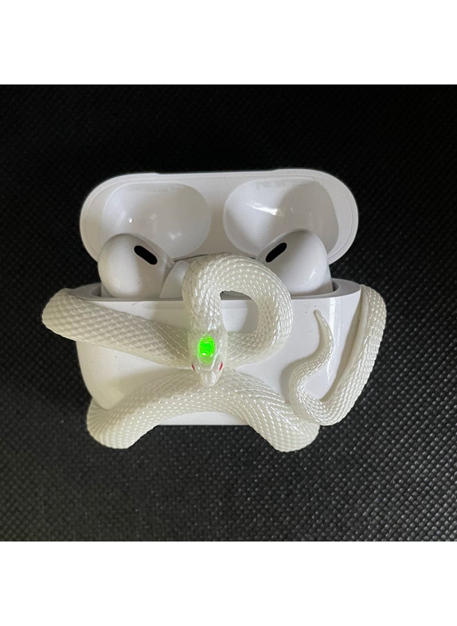 Generic - Snake Series Original Earphone Case Suitable For Airpodspro2 Apple Headphones Pro One Or Two Generation Black Snake White Snake Protection-Color:Pink-Model:Apple Airpods 3 - Image 1