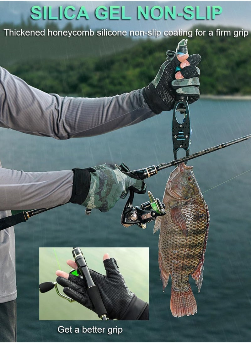 سيوسي Winter Fishing Gloves for Men, Hunting and Kayak Gloves, Waterproof Warm Glove for Outdoor Sports, Riding Bicycle, Hiking, Ice and Cold Weather Gears for Fishing and Hunting (green) - Image 4