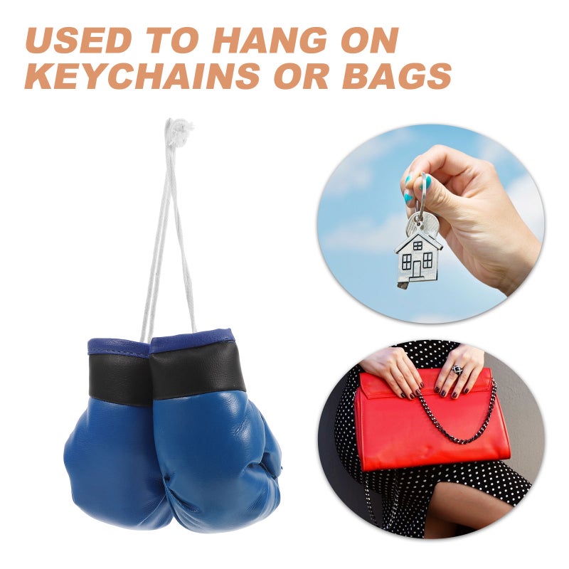 1 Pair Of Punching Gloves Charm Door Punching Gloves Decoration Punching Gloves Decor For Car Interior Punching Gloves Car Hanging Boxing Gloves Keychain - Image 3