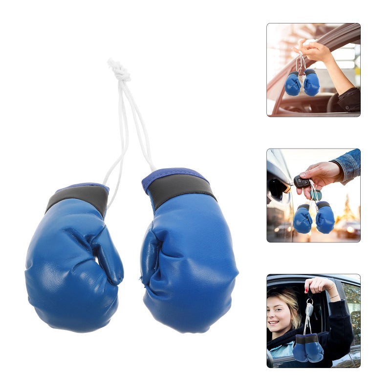 1 Pair Of Punching Gloves Charm Door Punching Gloves Decoration Punching Gloves Decor For Car Interior Punching Gloves Car Hanging Boxing Gloves Keychain - Image 1