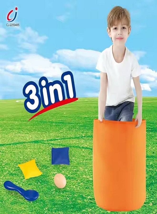 Outdoor Sports Games for Kids, Throwing Between Bag and Jump Bag, 3 in 1 Balance Game, Sports Games for Kids - Image 3