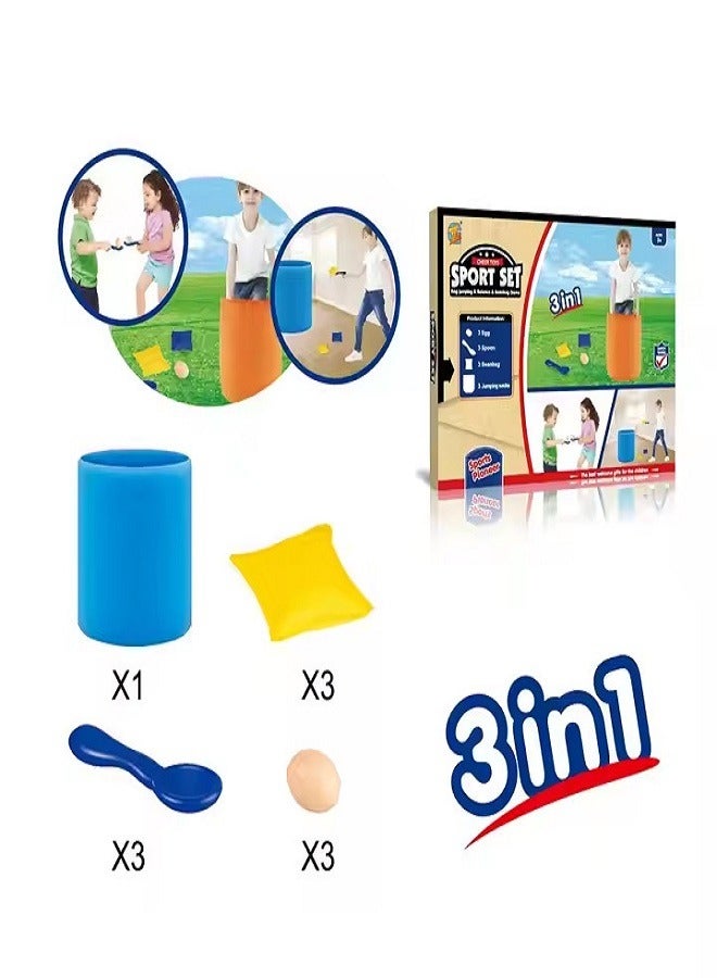 Outdoor Sports Games for Kids, Throwing Between Bag and Jump Bag, 3 in 1 Balance Game, Sports Games for Kids - Image 4
