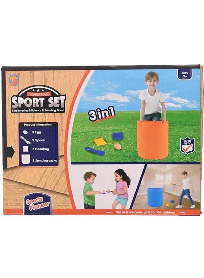 Outdoor Sports Games for Kids, Throwing Between Bag and Jump Bag, 3 in 1 Balance Game, Sports Games for Kids - Image 1