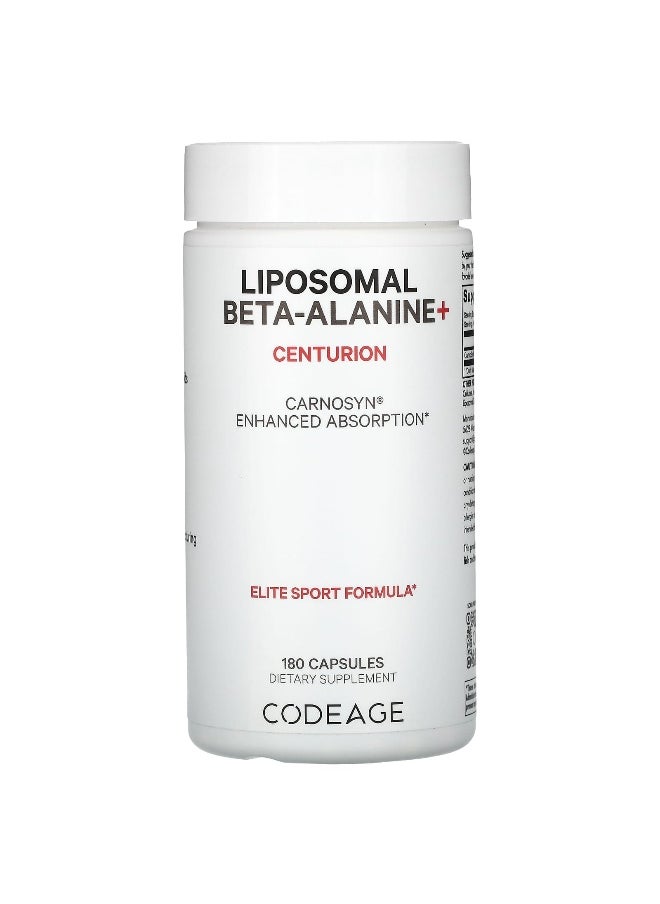 Codeage - Codeage, Liposomal Beta-Alanine+, Centurion, CarnoSyn, Enhanced Absorption, 180 Capsules (533 mg per Capsule) - Image 1