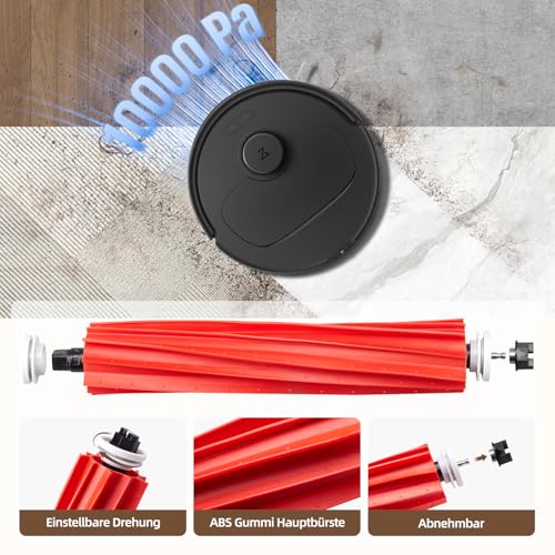 EOVWAEO 26 Pack Accessories for Roborock QV 35A / QV 35S / QR598 / QR798 Vacuum Robot, Replacement Accessories 2 Main Brush 6 Mop Pads 6 Dust Bags 6 Sidebrush 4 Filter 1 Cleaning Brush 1 Screwdriver - Image 3
