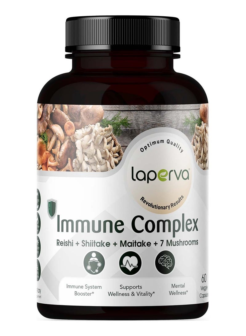 Laperva لابيرفا مركب فطر المناعة – 60 كبسولة نباتية | دعم نظام المناعة مع ريشي، شيتاكي ومايتاكي