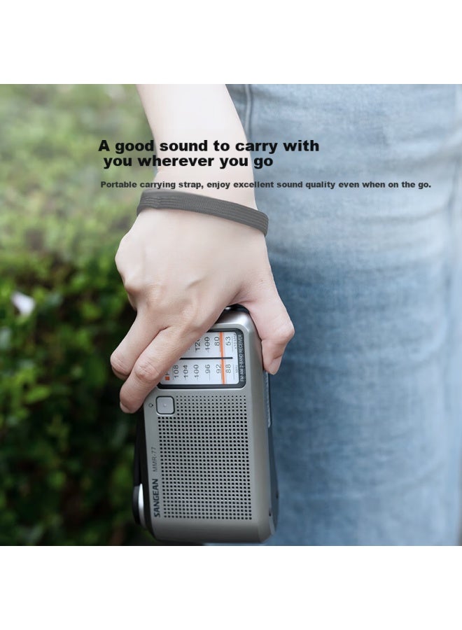 Sangean Mmr-77 Portable Hand Crank Generator Emergency Outdoor Dual Band Radio - Image 2
