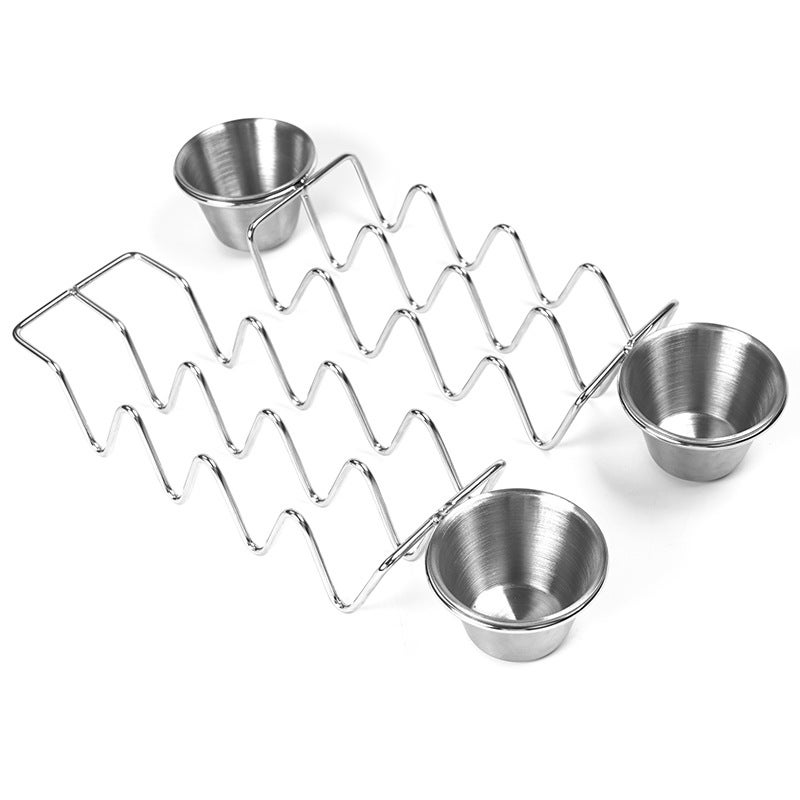 W Type 304 Stainless Steel Tortilla Rack Taco Pancake Rack Kitchen Restaurant Taco Holder - Image 3