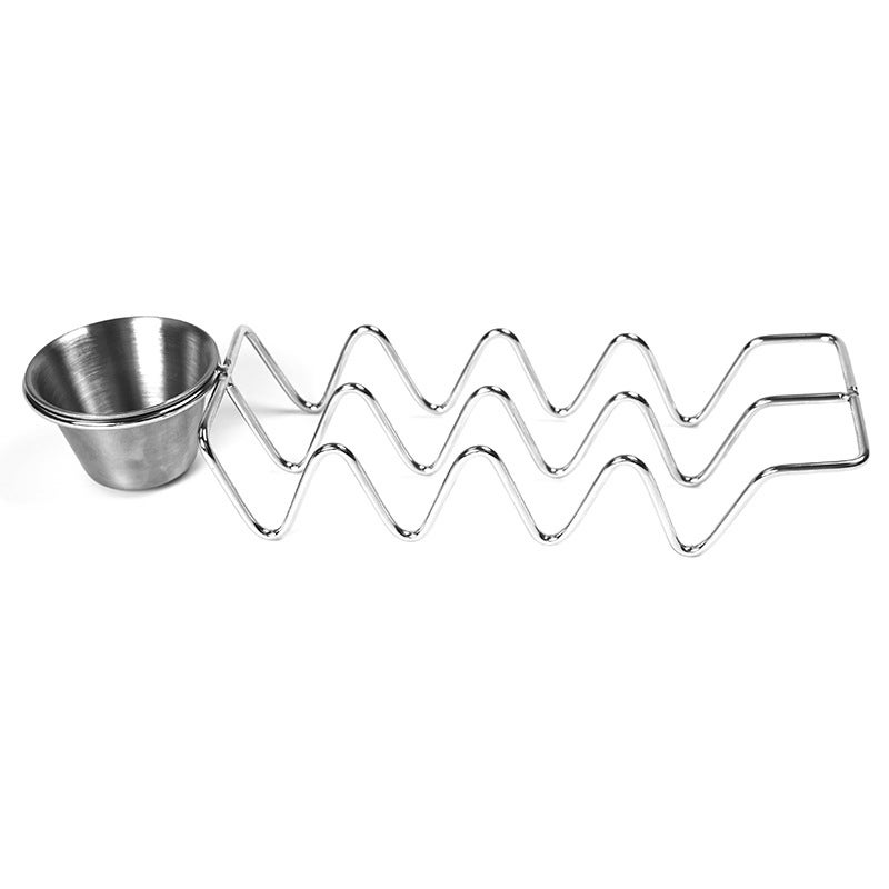 W Type 304 Stainless Steel Tortilla Rack Taco Pancake Rack Kitchen Restaurant Taco Holder - Image 1