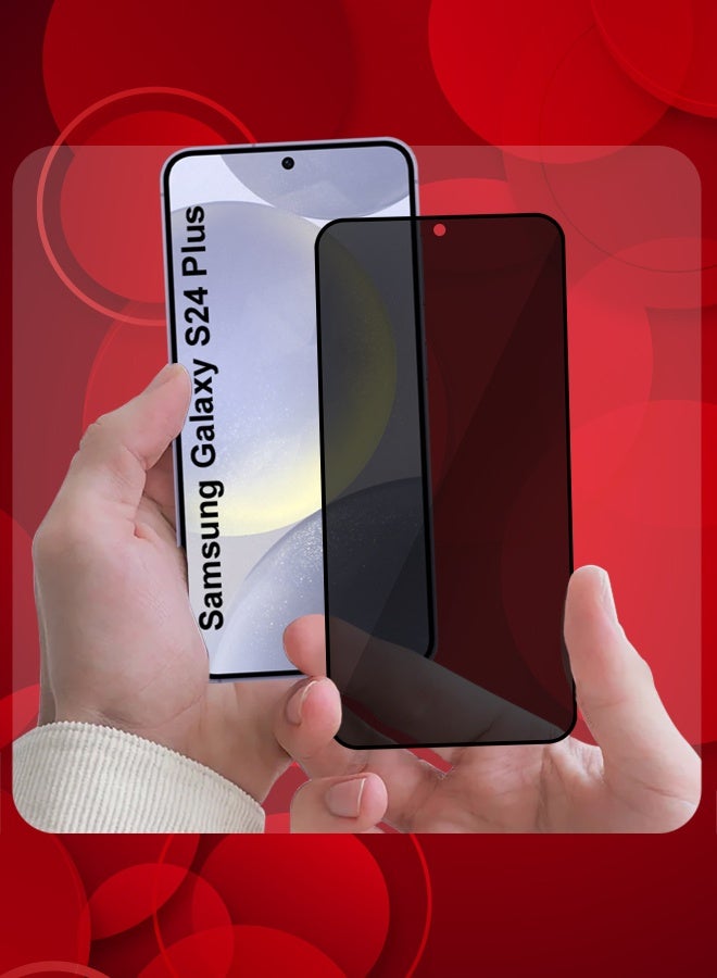 DUSALA Samsung Galaxy S24 Plus Privacy Screen Protector Anti-Bubble, Shock-Proof, High Durability Clear-1 - Image 2