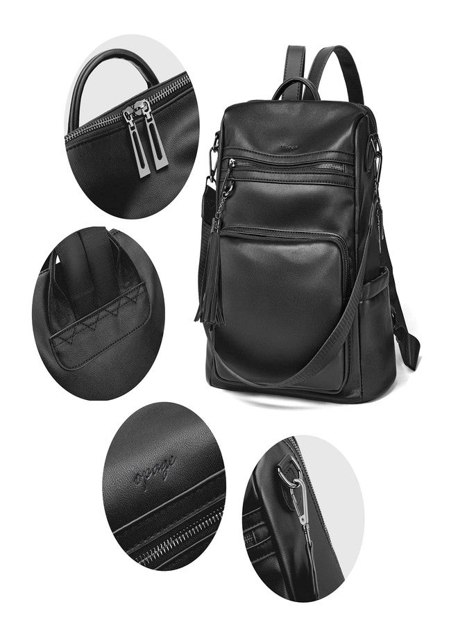 OPAGE Leather Backpack Purse for Women Fashion Tassel Ladies Shoulder Bags Designer Large Backpack Travel Bag - Image 4