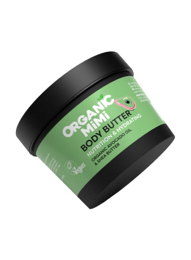 organic mimi Nutrition & Hydrating Avocado & Shea Body Butter 100ml - Image 2