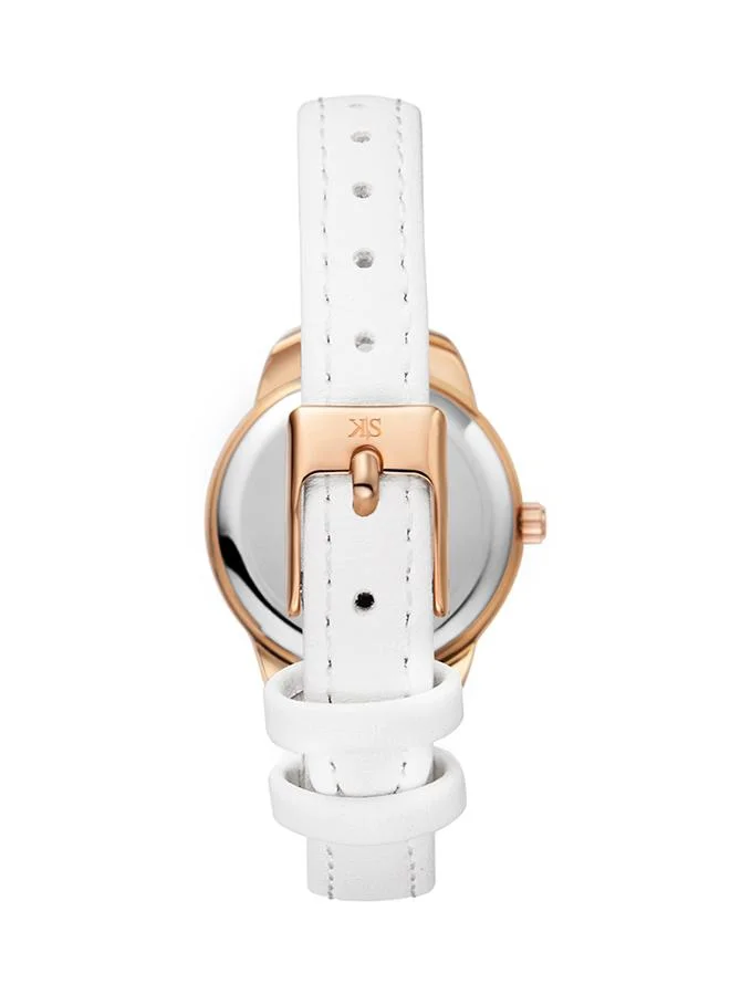 كينيث سكوت Kenneth Scott K22526-RLWW Women's Analog Display Watch & Polyurethene Strap White