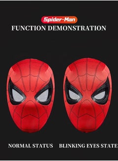 RedMapleTEK Flashing Spiderman Mask Kids Adult Universal Superhero Spiderman Helmet Mask  - Image 2