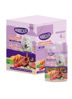 MOOCHIE MOOCHIE Home Cooked Superfood Wet Dog Food - Joint & Bone - Lamb, Sweet Potato & Spinach - No Artificial Flavors or Preservative - 6 x 9 oz Pouch  - Image 1
