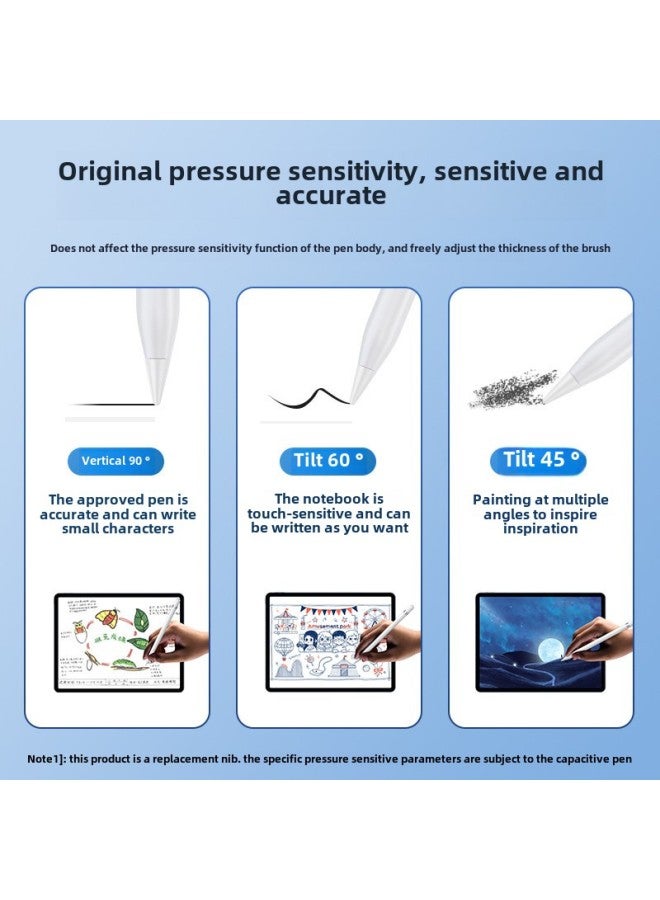 Loquat For Applepencil1/2 Generation USB-C/Pro Nib Suit 2B Silent Stylus Replacement Pen-Color:Silent Damping Set (2b Pen Tips 6 Pieces)  - Image 4